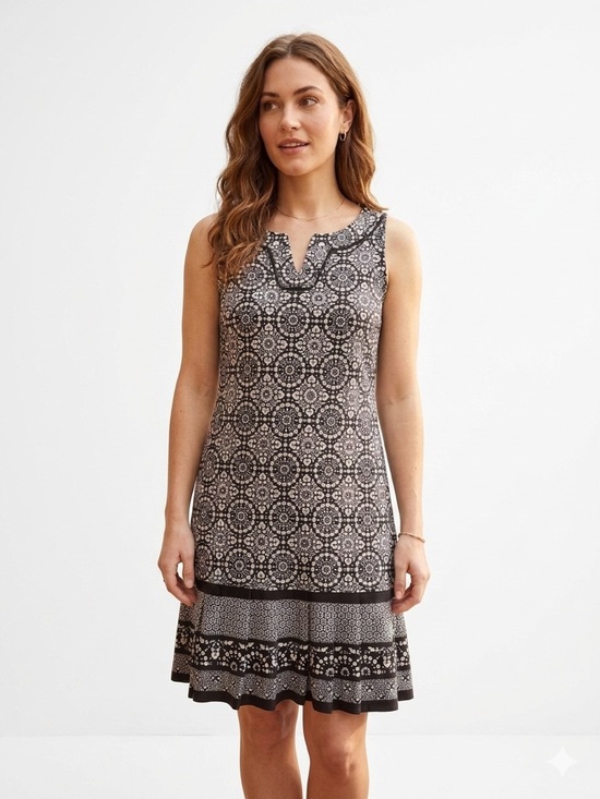 White House Black Market Dresses & Skirts - White House Black Market Black & White Printed Shift Dress